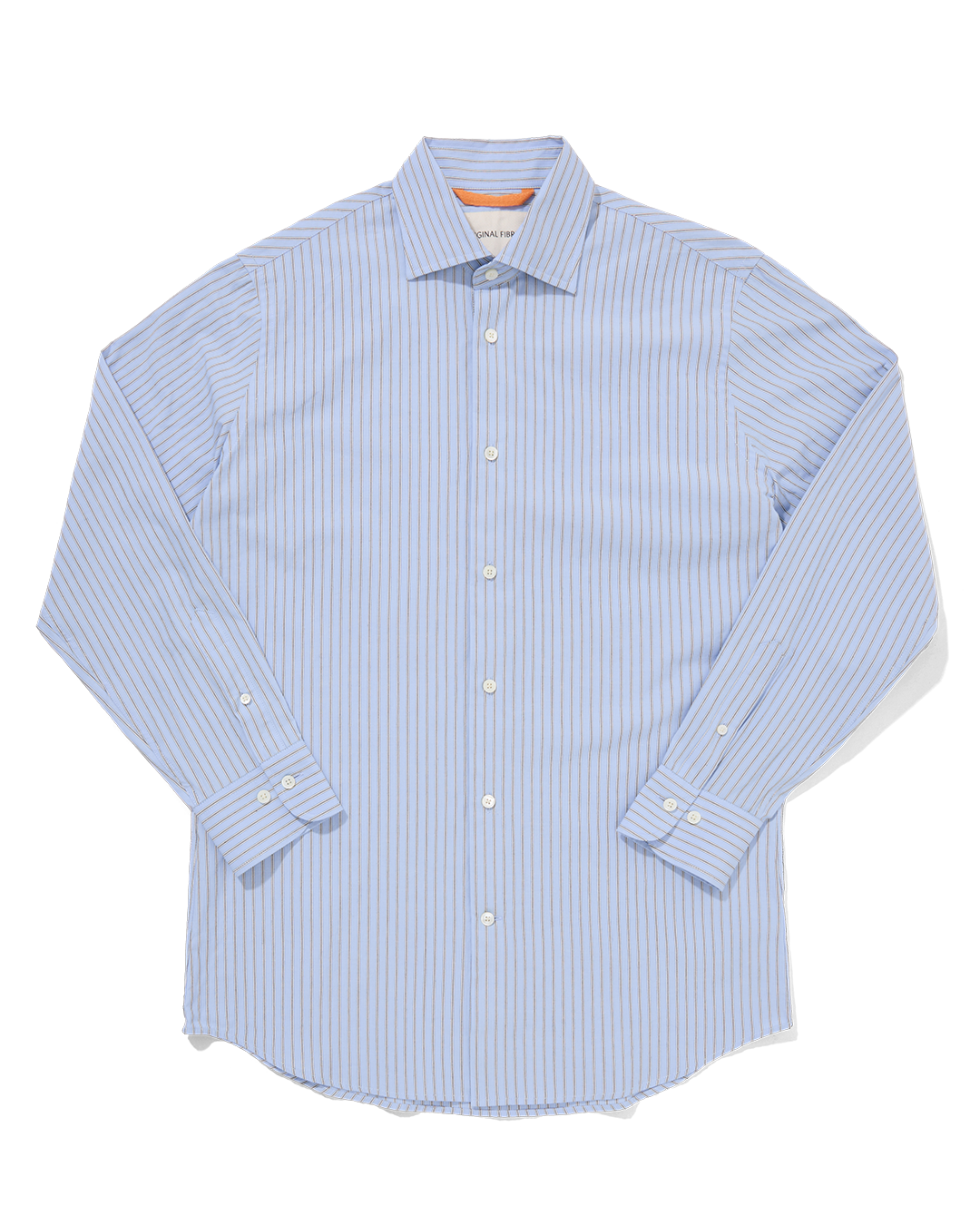 Organic Cotton Formal Shirt Blue Bar Stripe
