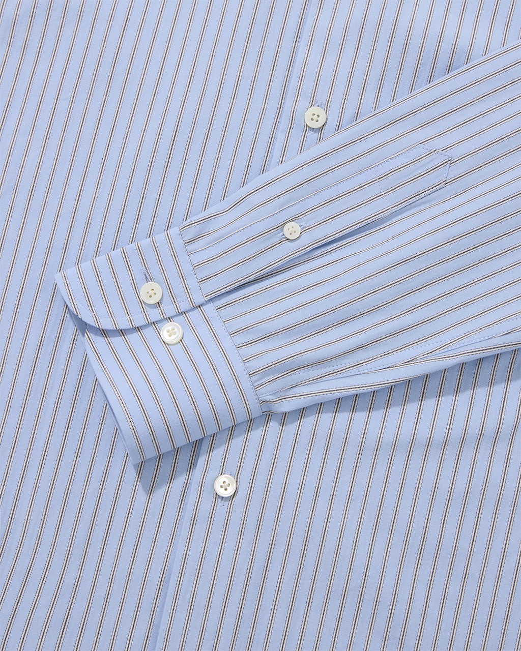 Organic Cotton Formal Shirt Blue Bar Stripe