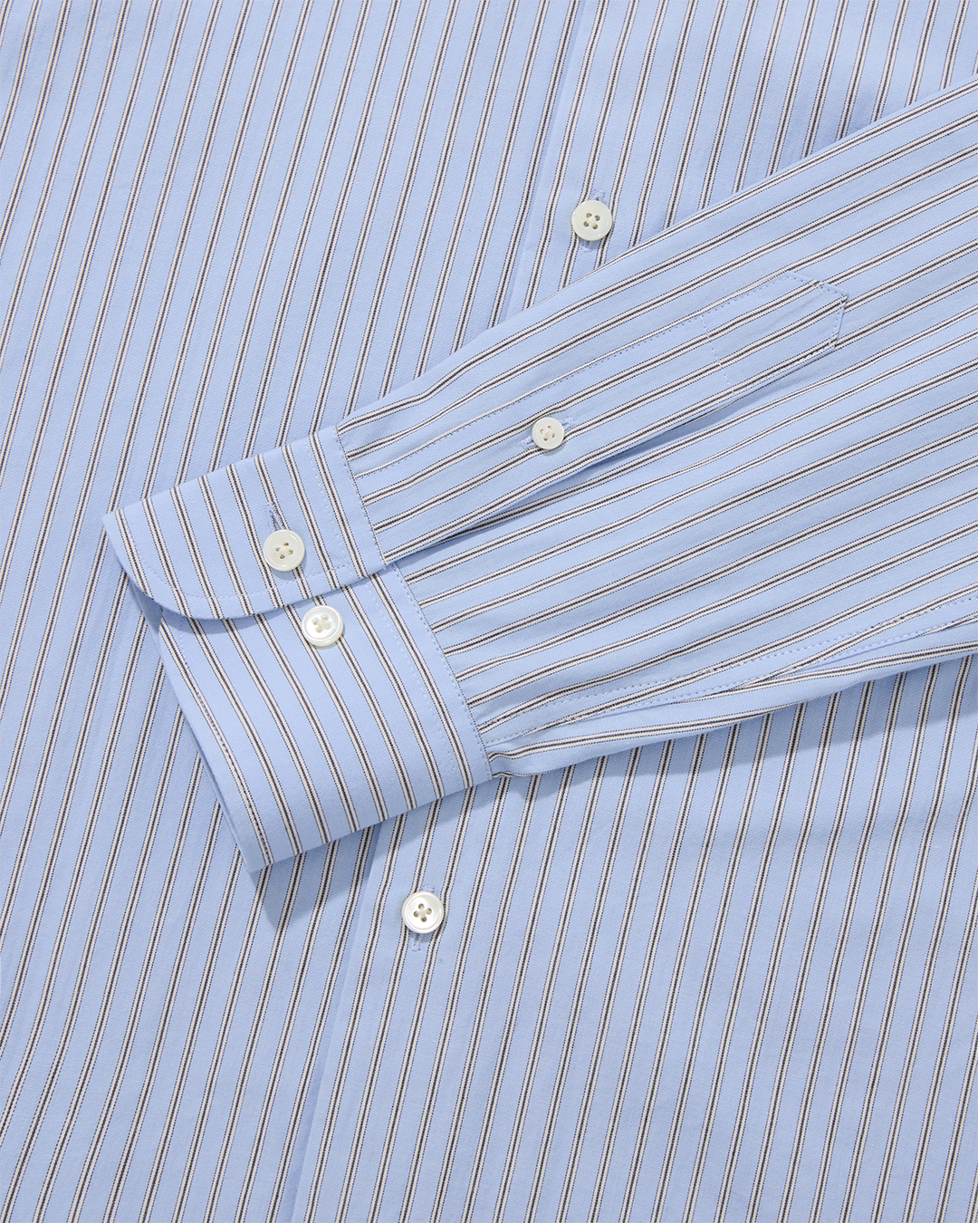 Organic Cotton Formal Shirt Blue Bar Stripe