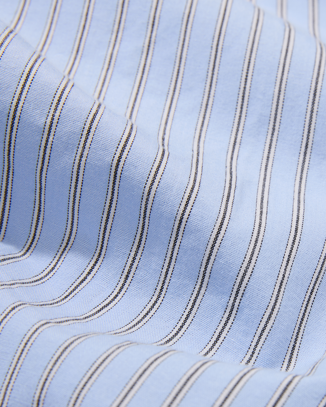 Organic Cotton Formal Shirt Blue Bar Stripe