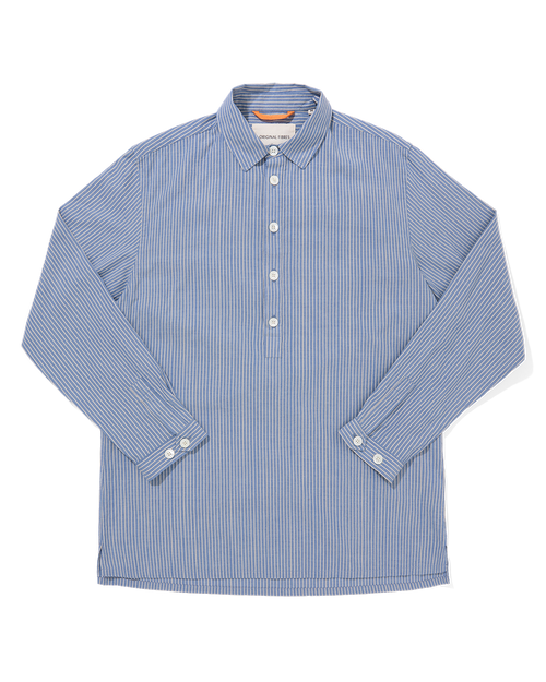 Organic Cotton Long Sleeve Smock Dobby Stripe