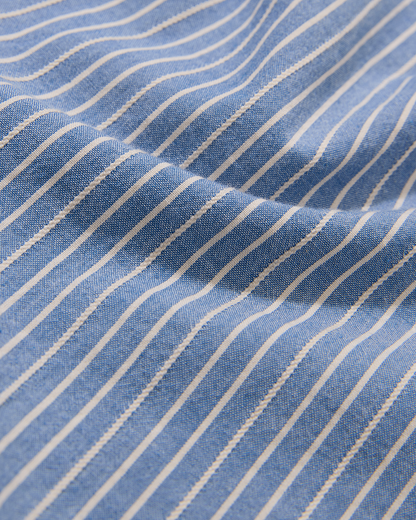 Organic Cotton Long Sleeve Smock Dobby Stripe