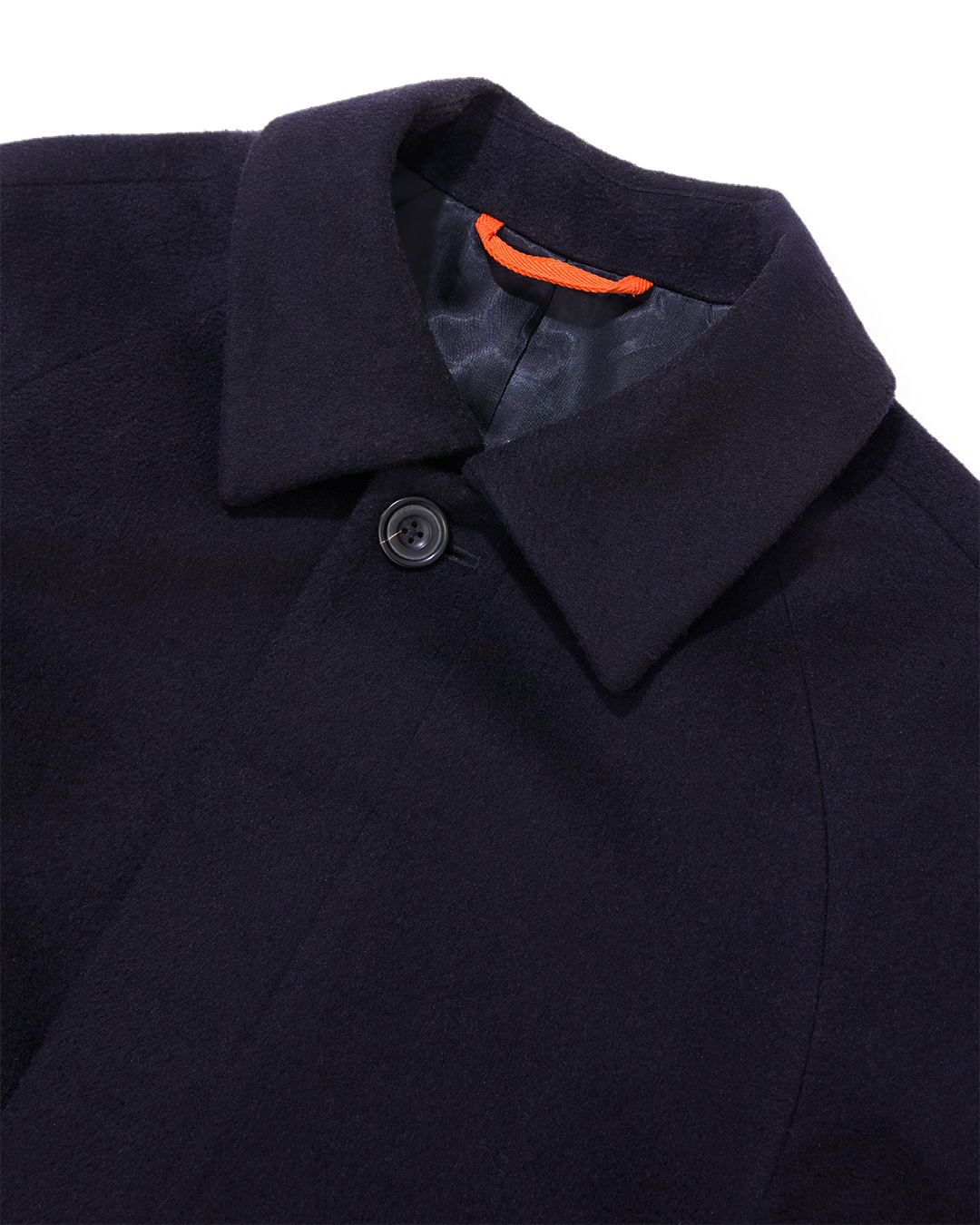 Navy Full Length Raglan Overcoat