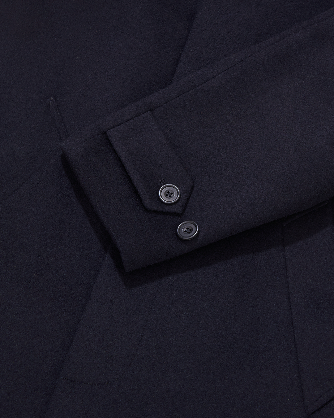 Navy Full Length Raglan Overcoat