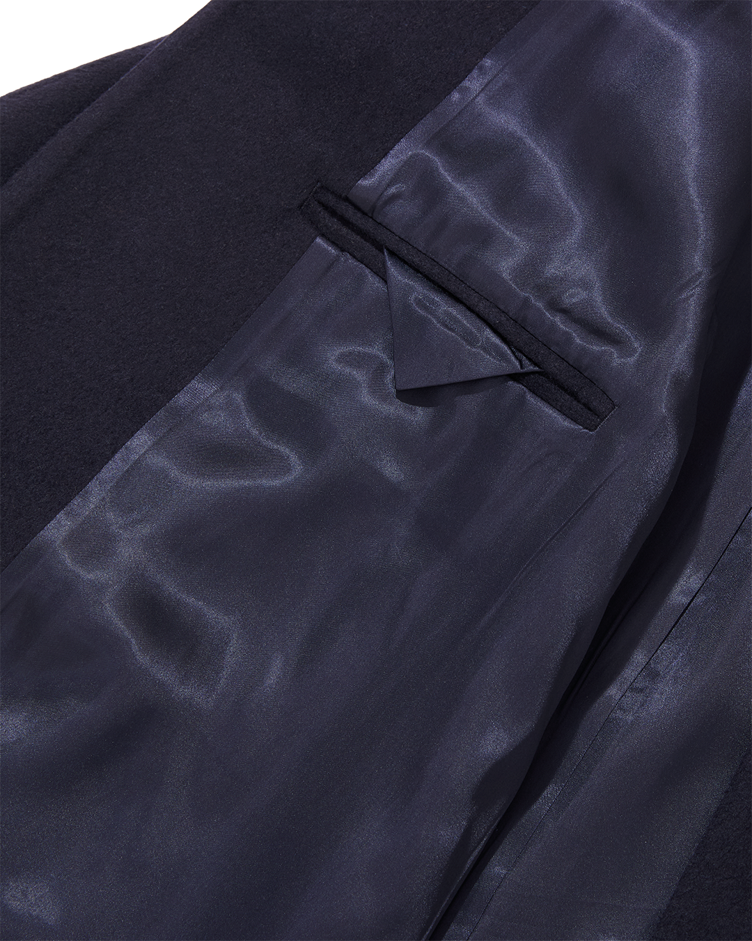 Navy Full Length Raglan Overcoat