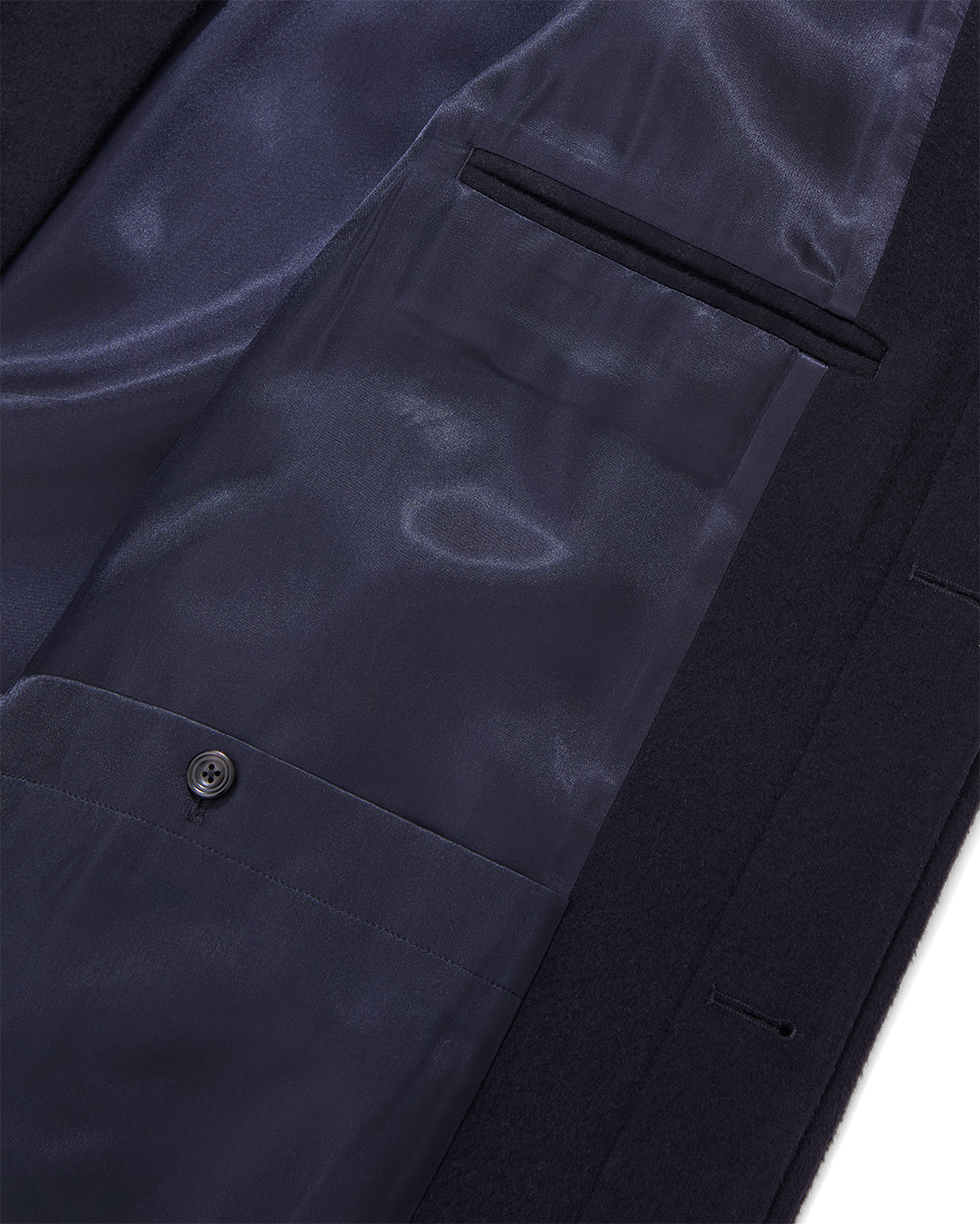 Navy Full Length Raglan Overcoat