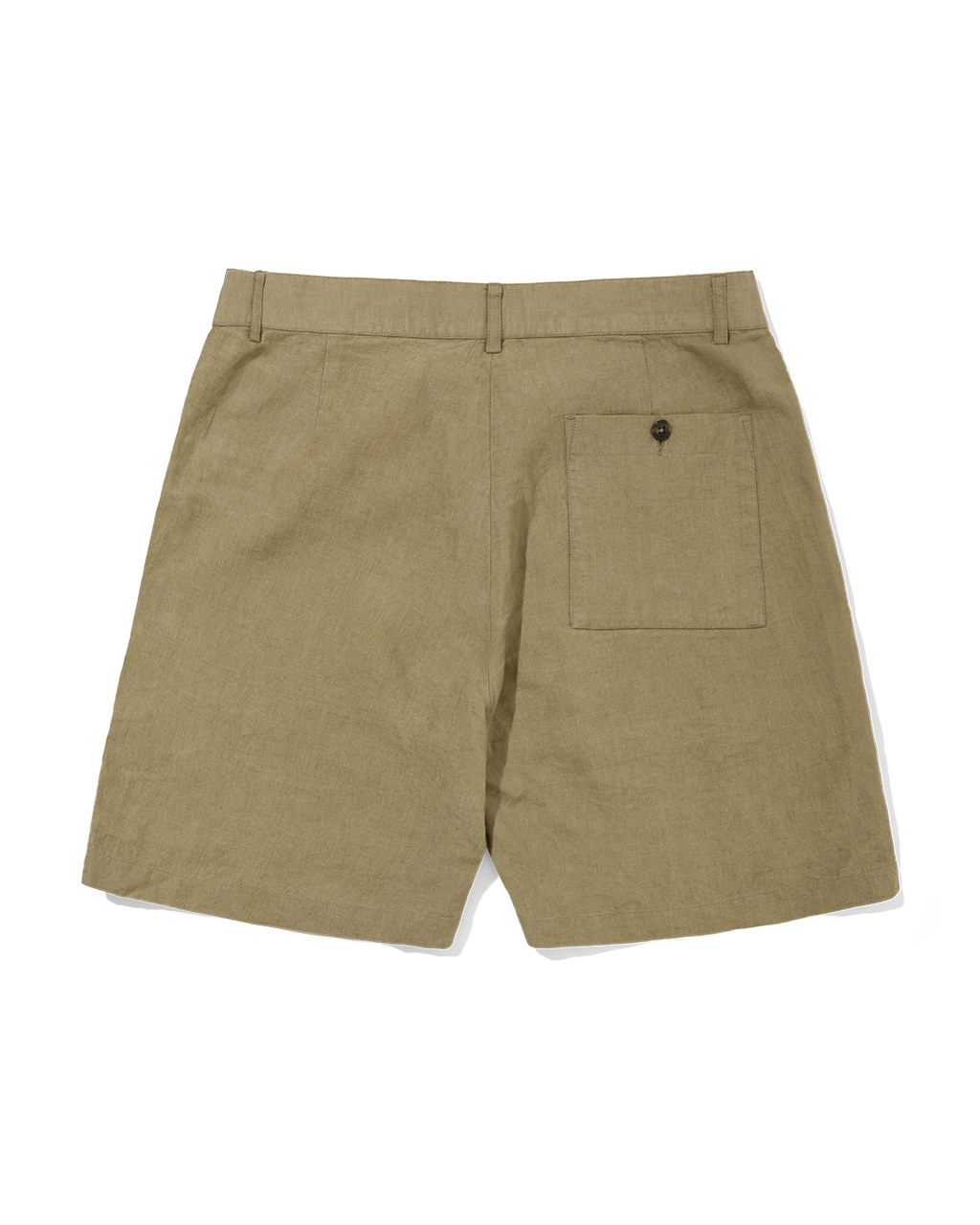 Linen Patch Pocket Shorts Khaki