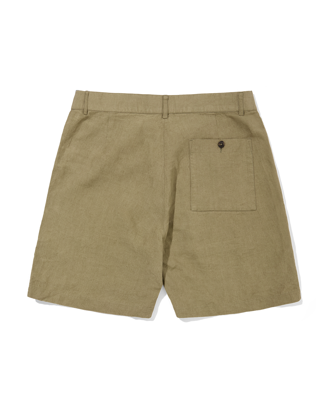 Linen Patch Pocket Shorts Khaki