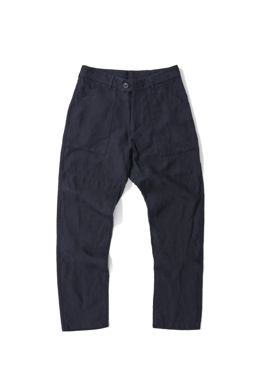 Patch Pocket Trousers Navy Blue