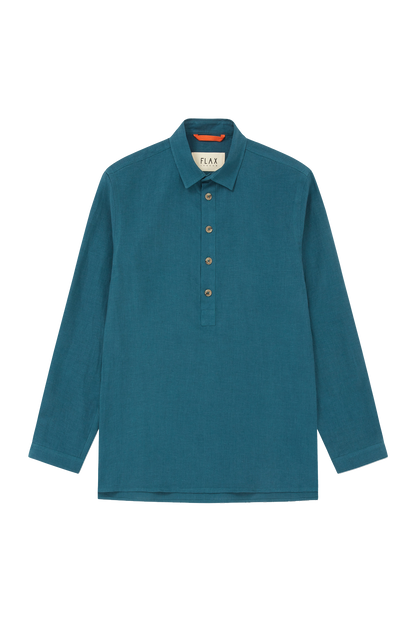 Midweight Linen Smock Petrol