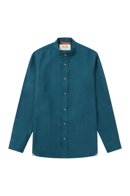 Midweight Linen Grandpa Petrol