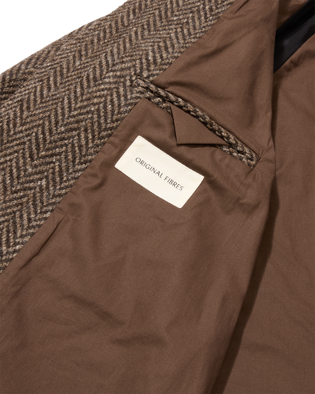 Herringbone Full Length Raglan Overcoat