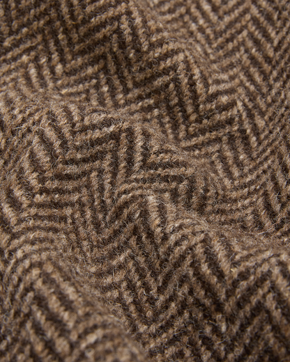 Herringbone Full Length Raglan Overcoat