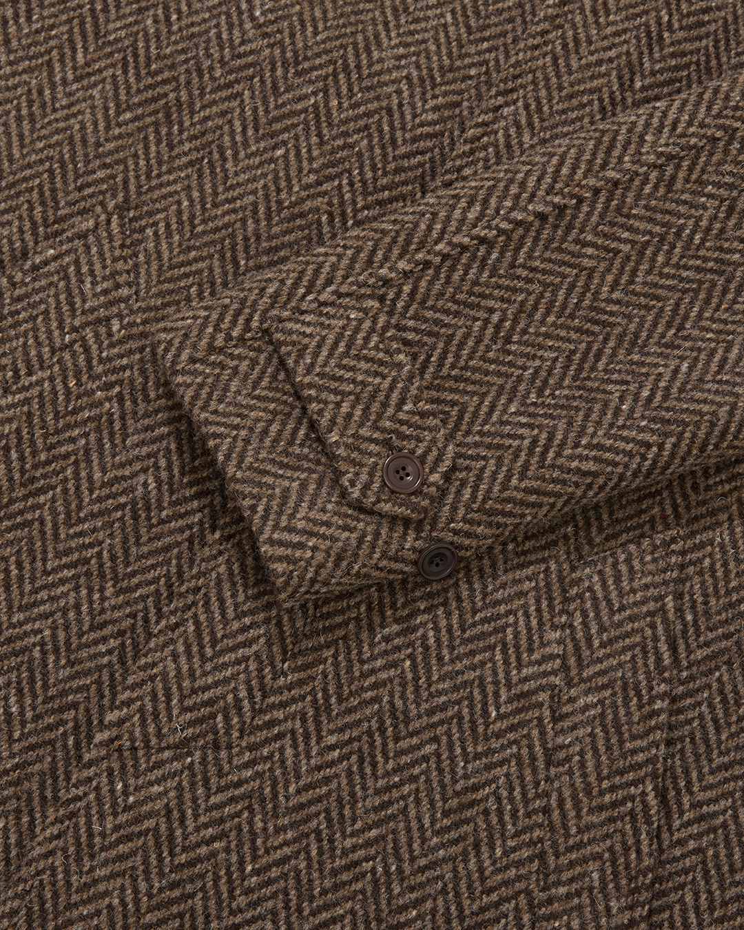 Herringbone Full Length Raglan Overcoat