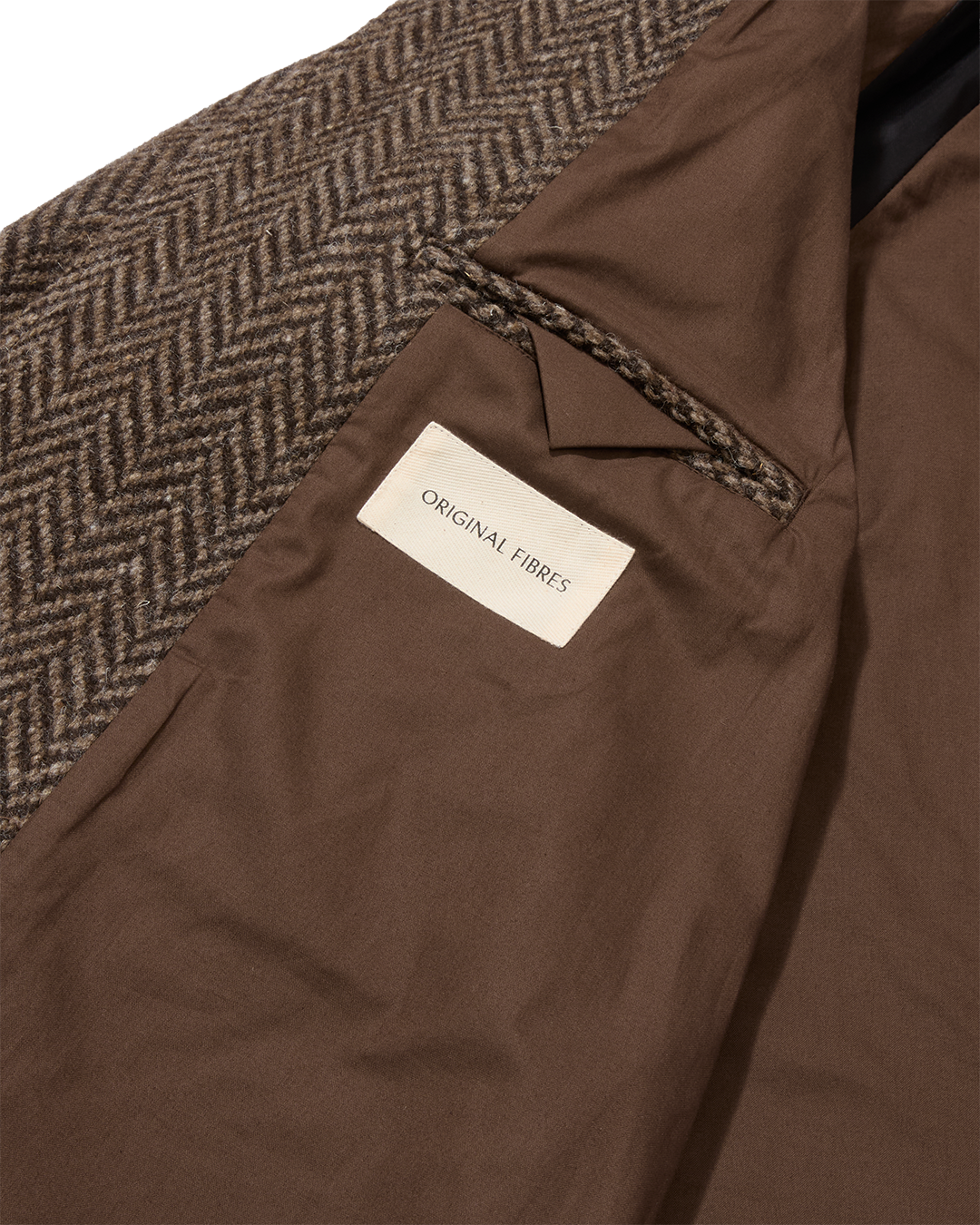 Herringbone Full Length Raglan Overcoat