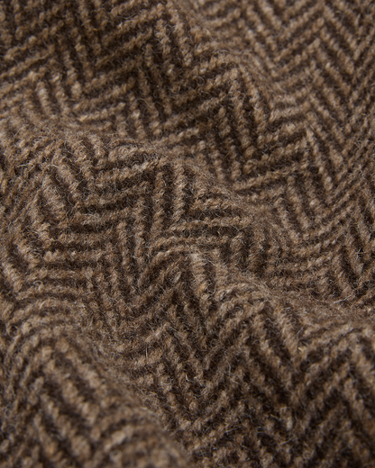 Herringbone Full Length Raglan Overcoat