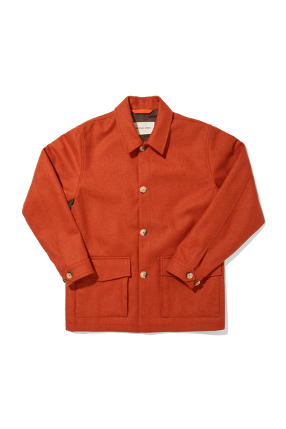 Melton Wool Field Jacket Burnt Orange