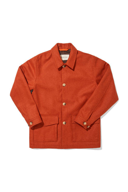 Melton Wool Field Jacket Burnt Orange