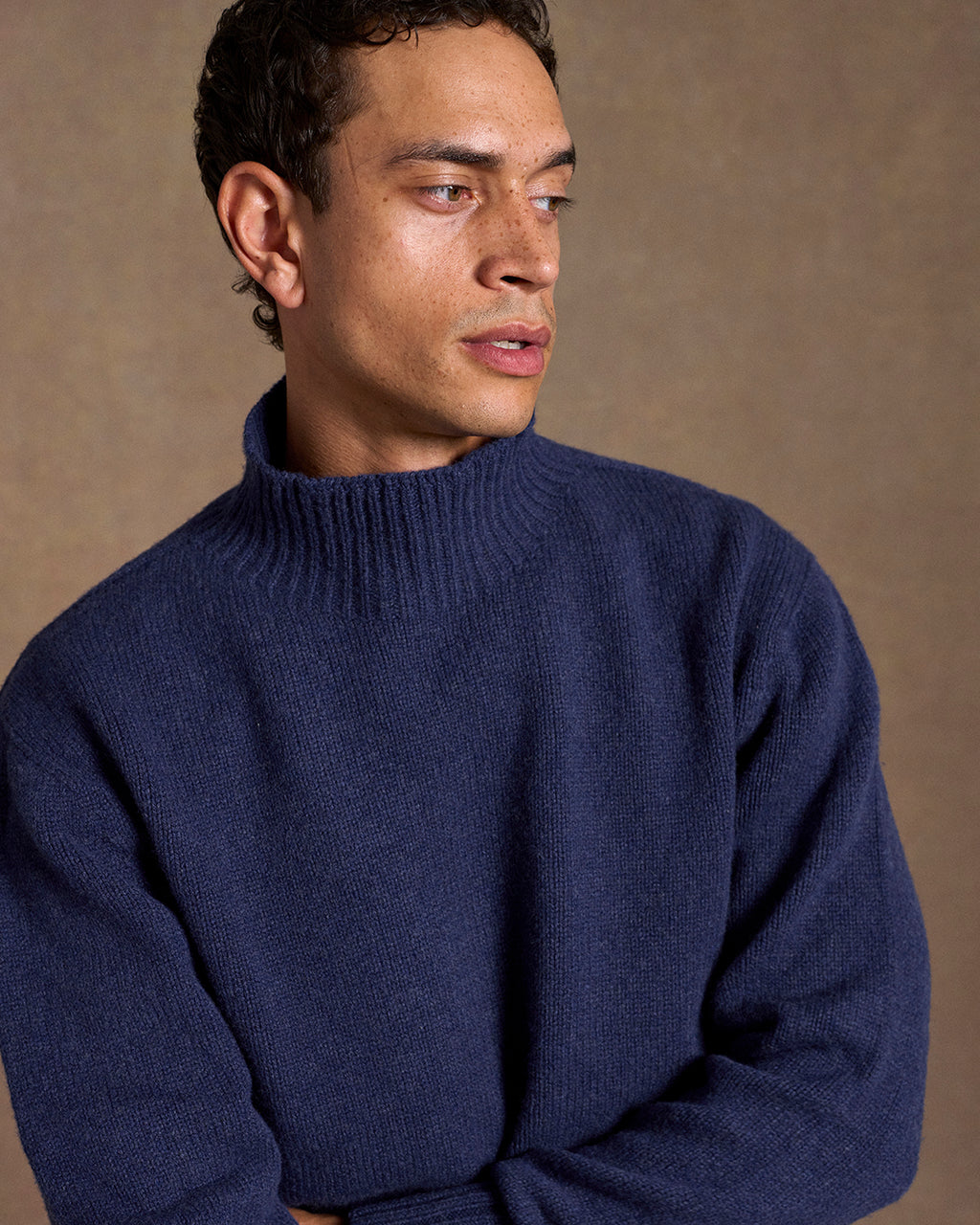 Mock Neck Storm Blue