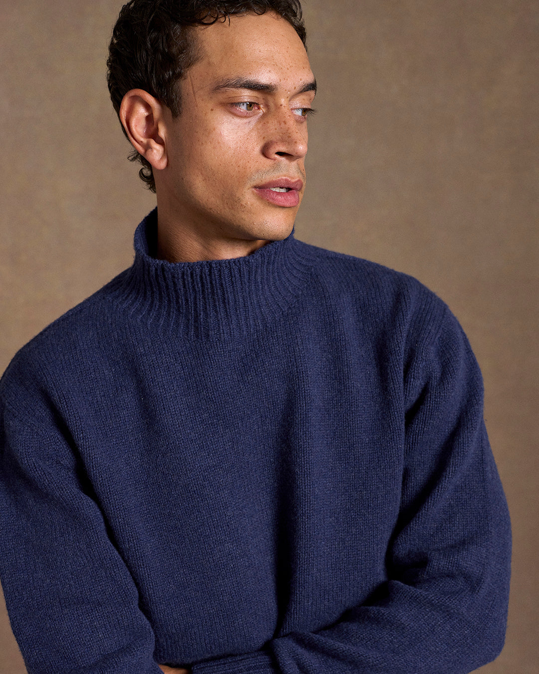 Mock Neck Storm Blue