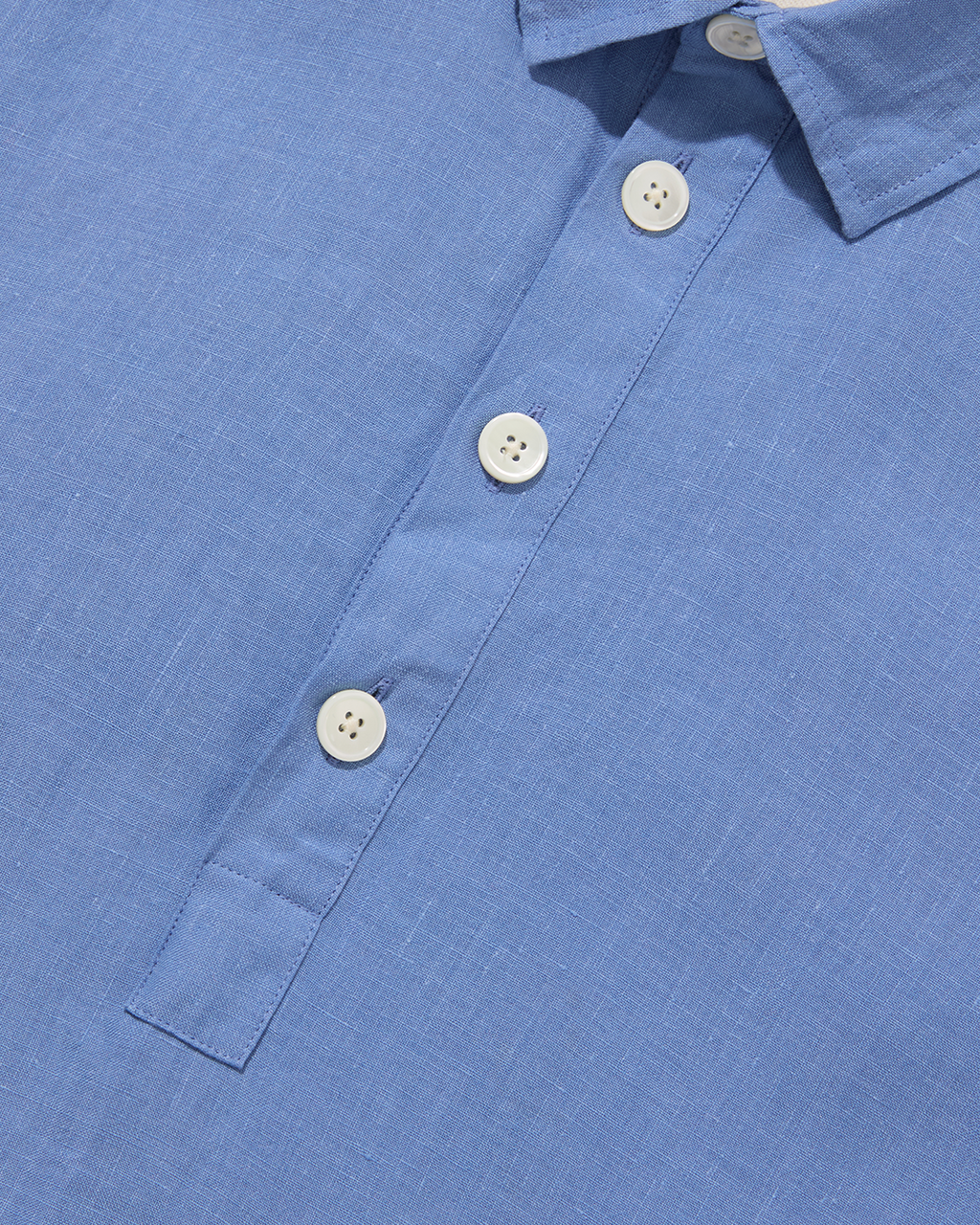 Linen Short Sleeve Smock Holiday Blue