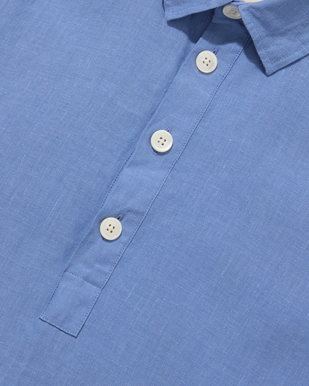 Linen Short Sleeve Smock Holiday Blue