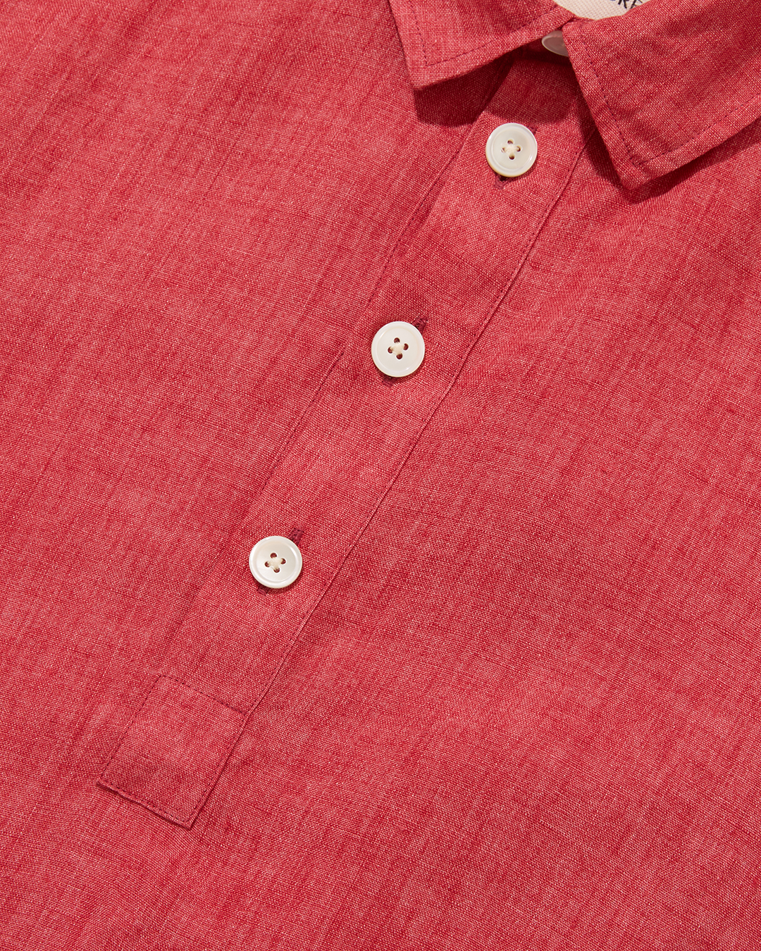 Linen Short Sleeve Smock Crimson Delave
