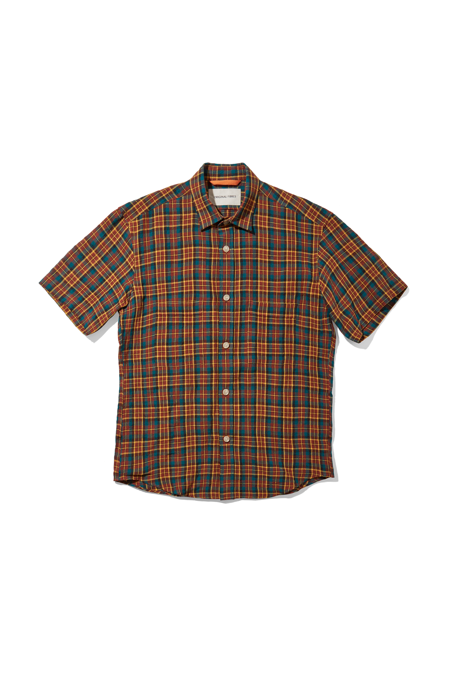 Lightweight Linen Short Sleeve Utility Shirt Monaghan Check