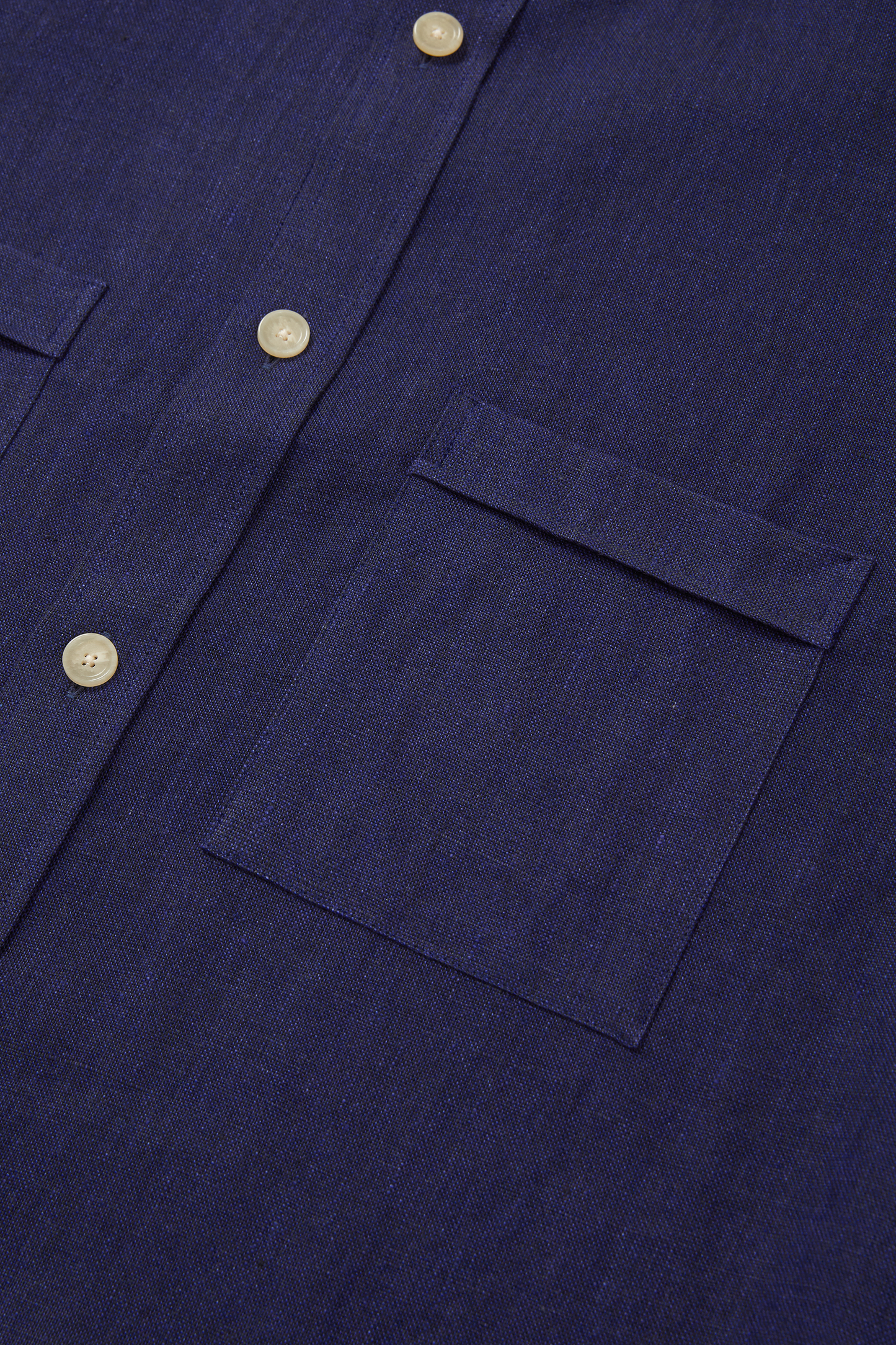 Short Sleeve Utility Shirt Navy Yarn-Dye