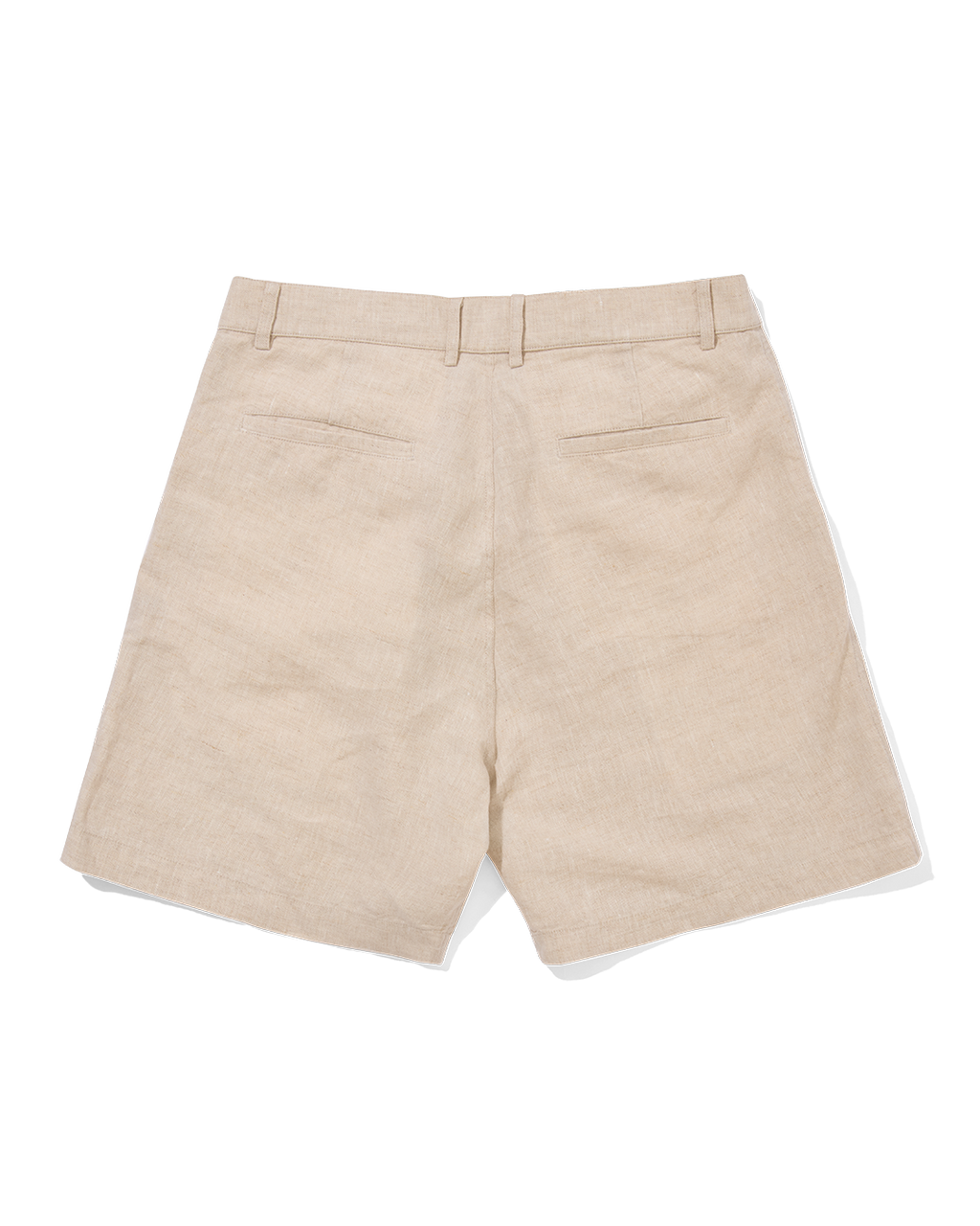 Linen Single Pleated Shorts Oatmeal