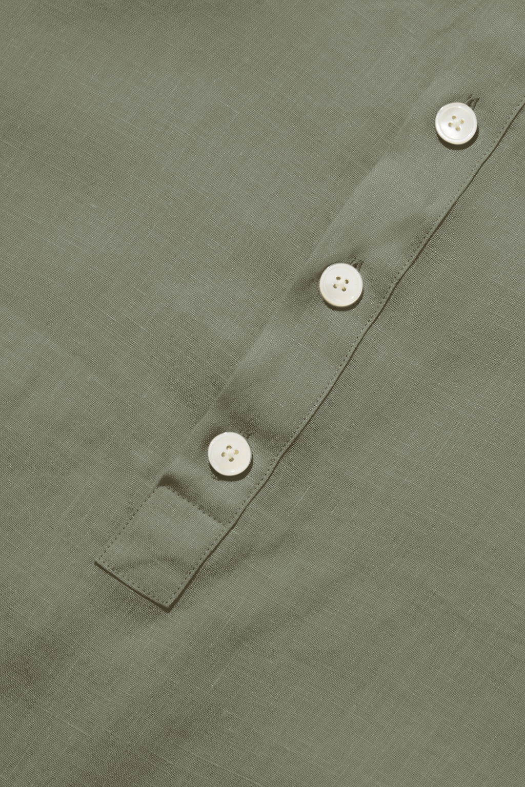 Linen Collarless Smock Laurel