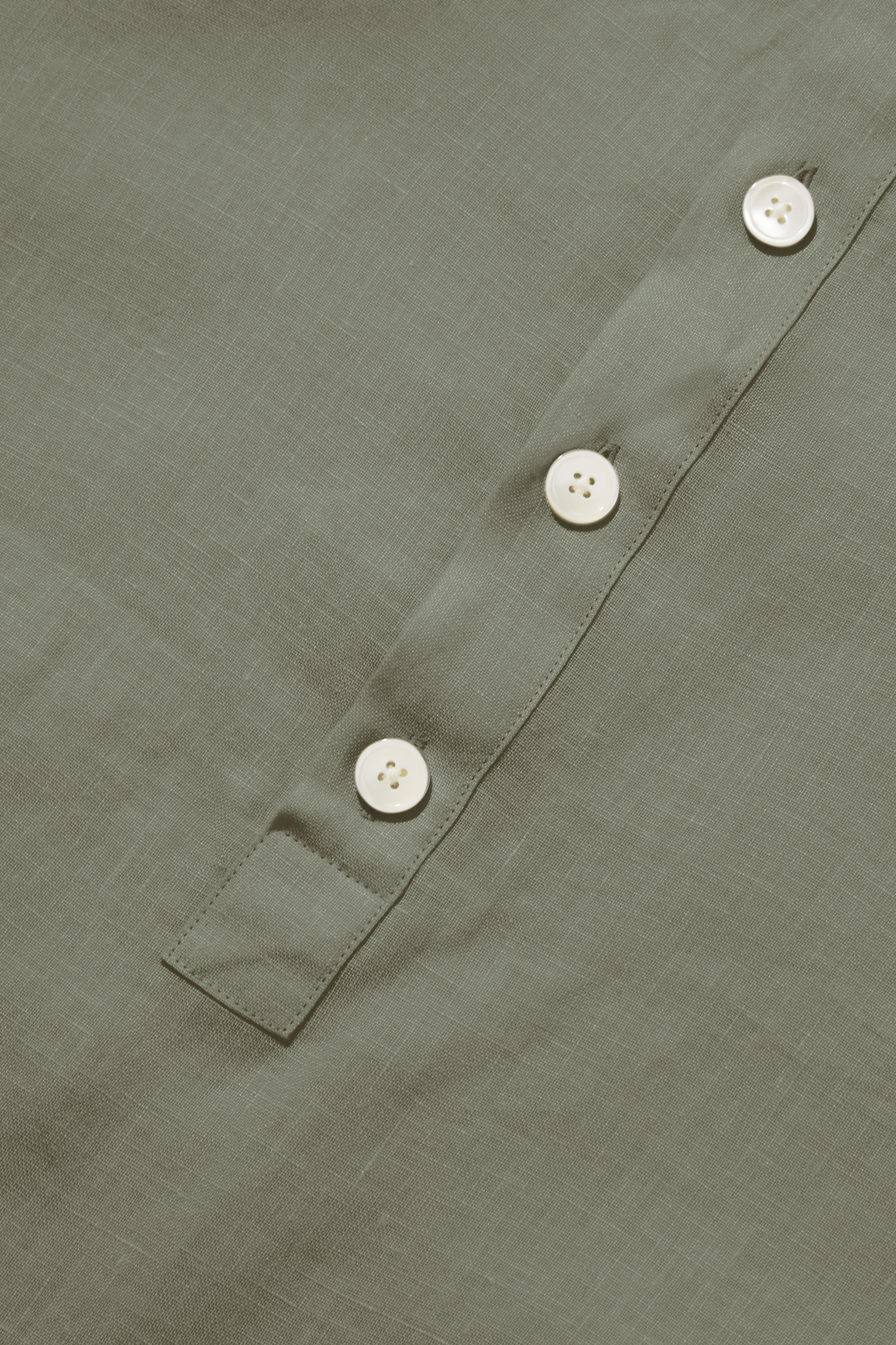 Linen Collarless Smock Laurel