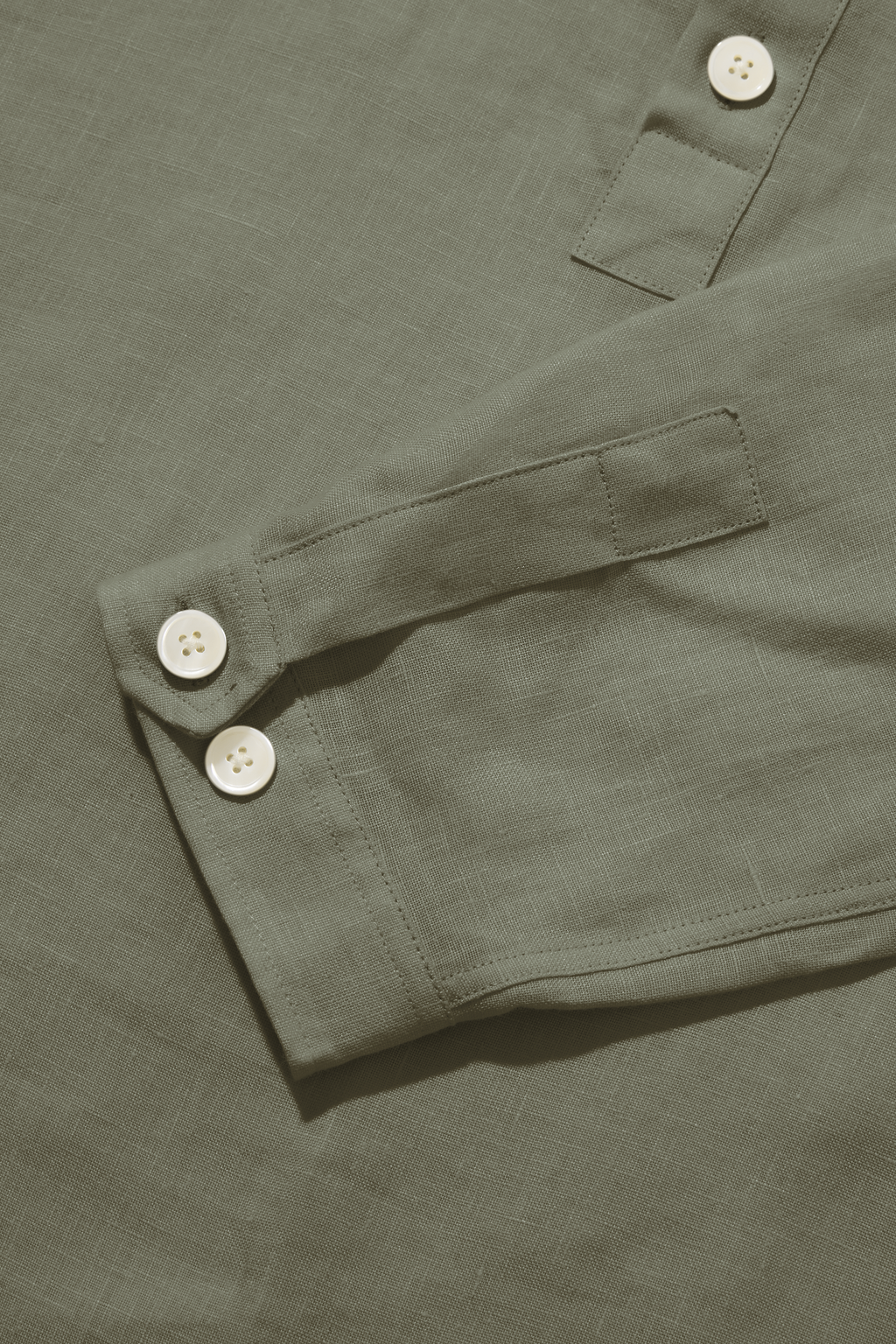 Linen Collarless Smock Laurel