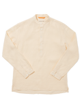 Linen Collarless Smock Cream