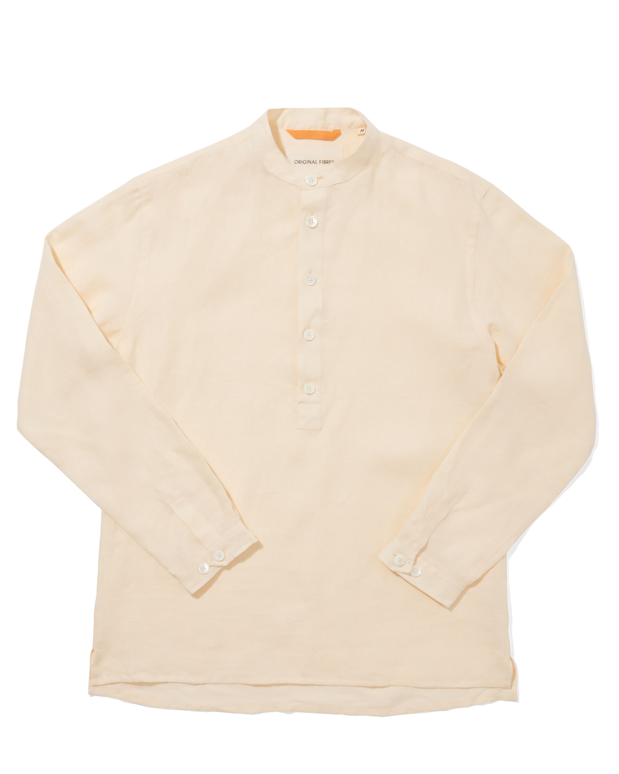 Linen Collarless Smock Cream
