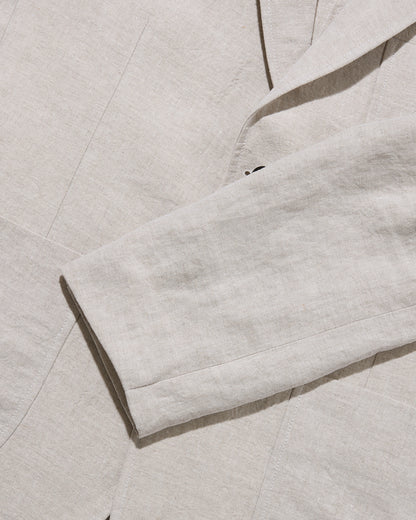 Laundered Linen Suit Jacket Oatmeal