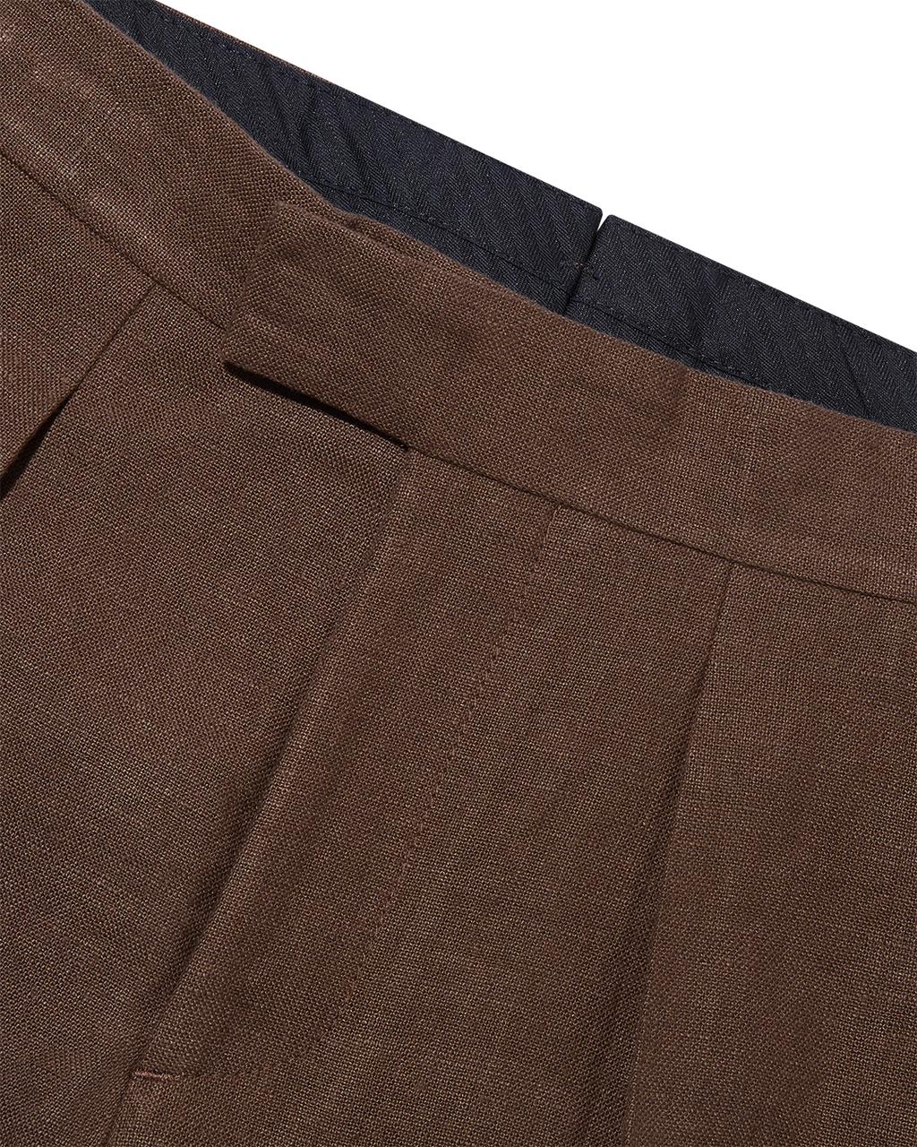 Irish Linen Suit Trouser Tobacco Brown