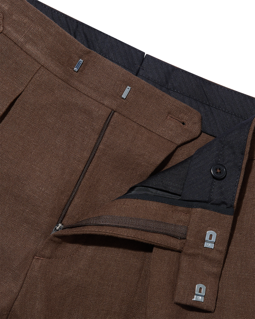 Irish Linen Suit Trouser Tobacco Brown