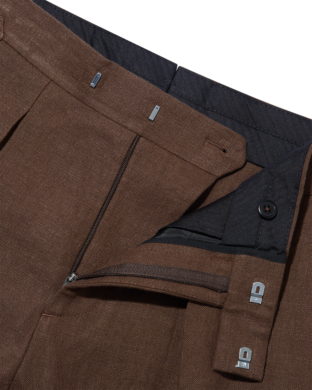 Irish Linen Suit Trouser Tobacco Brown