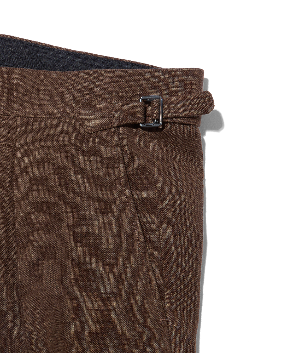 Irish Linen Suit Trouser Tobacco Brown