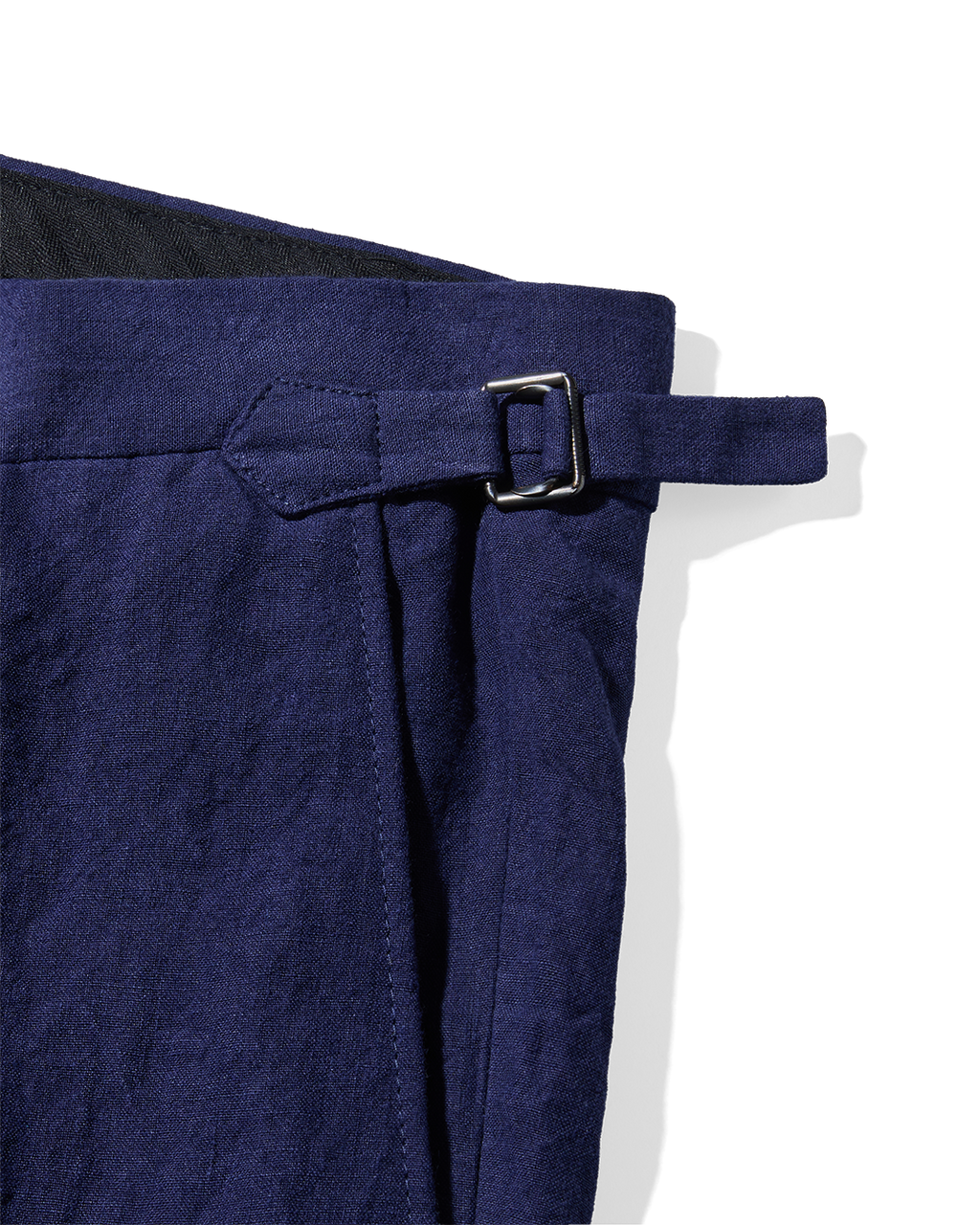 Laundered Linen Suit Trouser Navy Blue