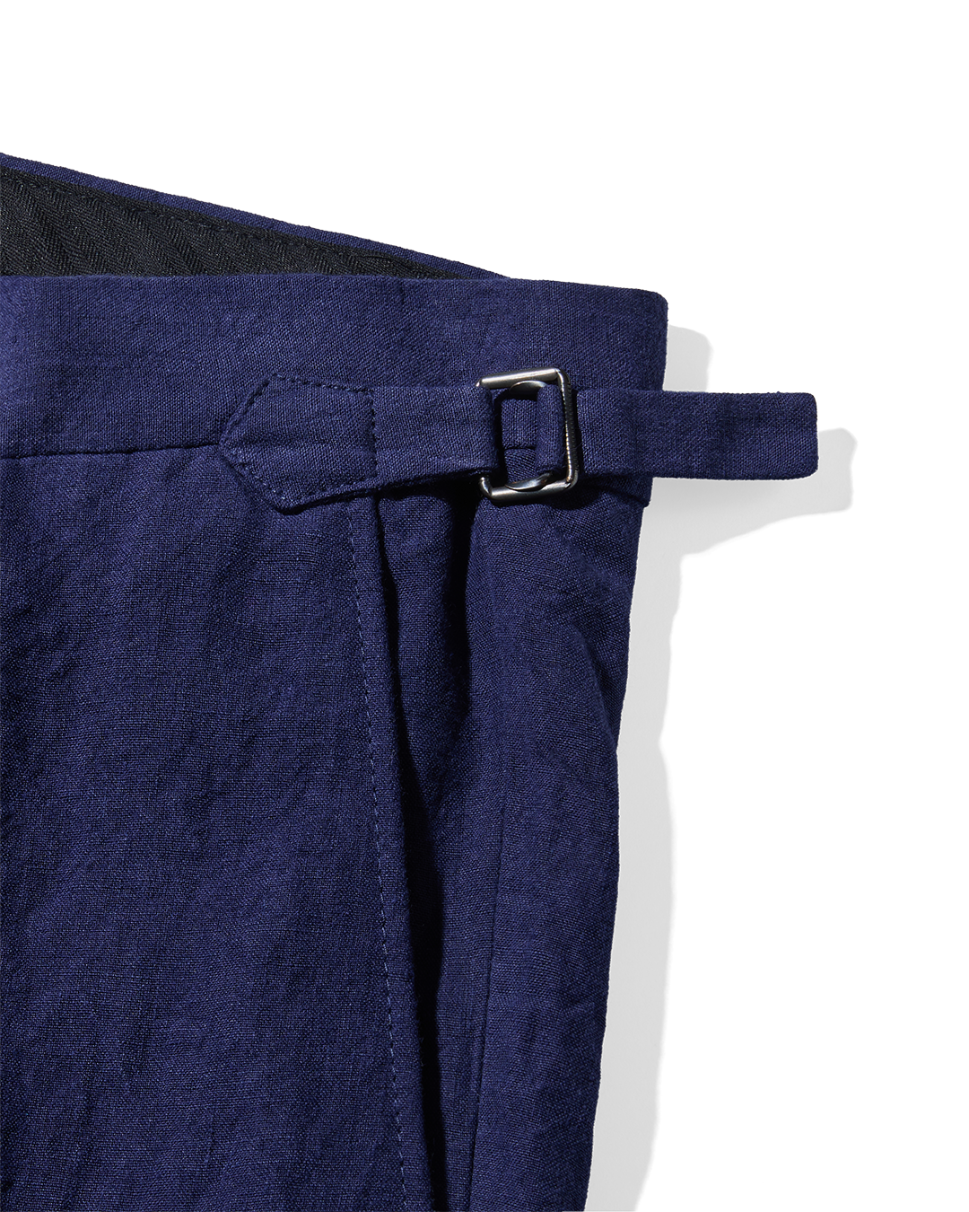 Laundered Linen Suit Trouser Navy Blue