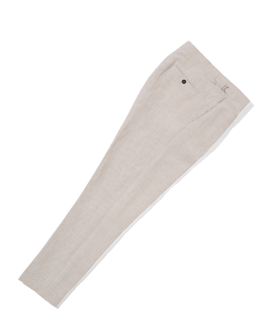 Laundered Linen Suit Trouser Oatmeal