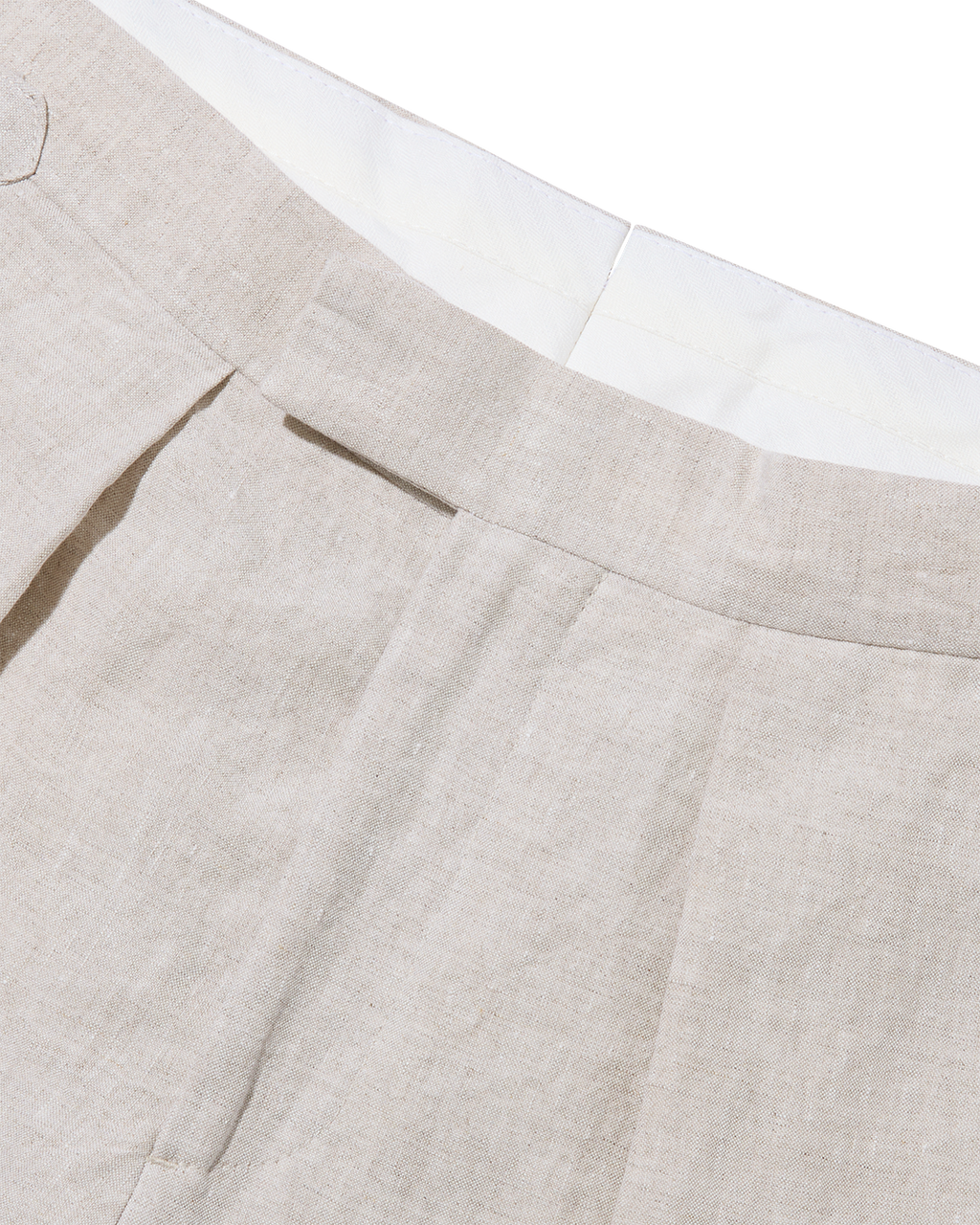 Laundered Linen Suit Trouser Oatmeal