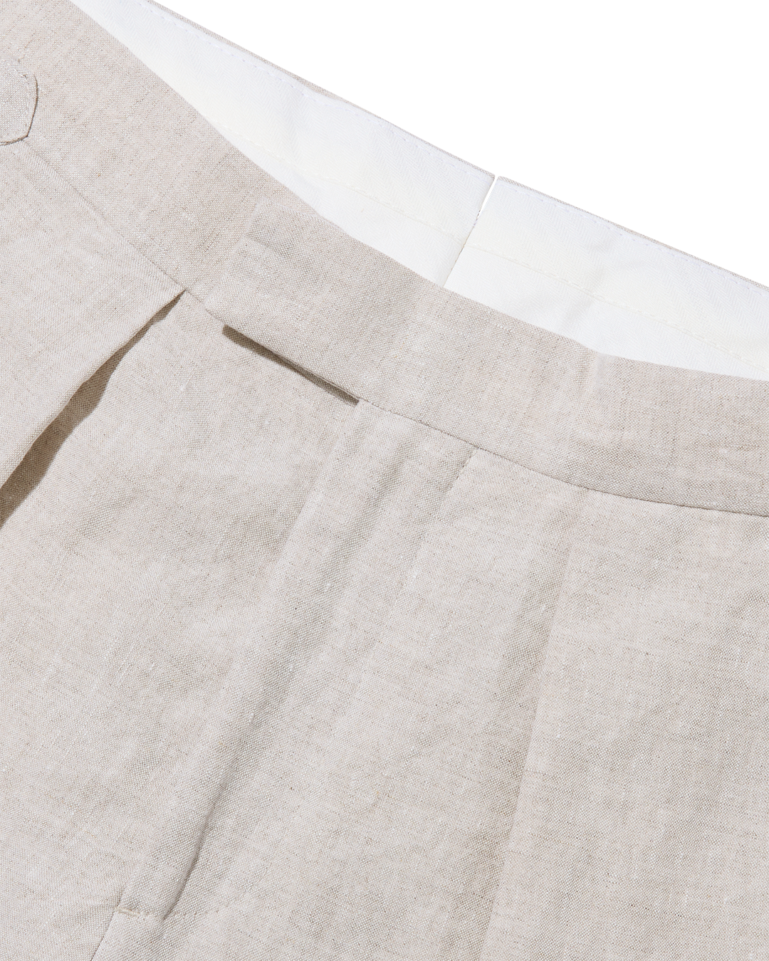 Laundered Linen Suit Trouser Oatmeal