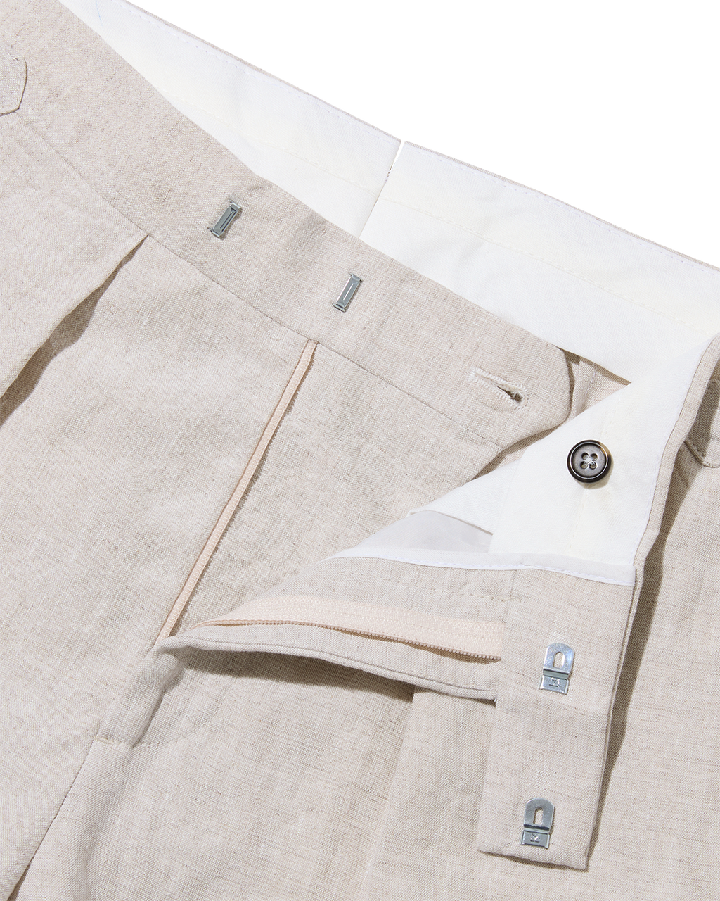 Laundered Linen Suit Trouser Oatmeal