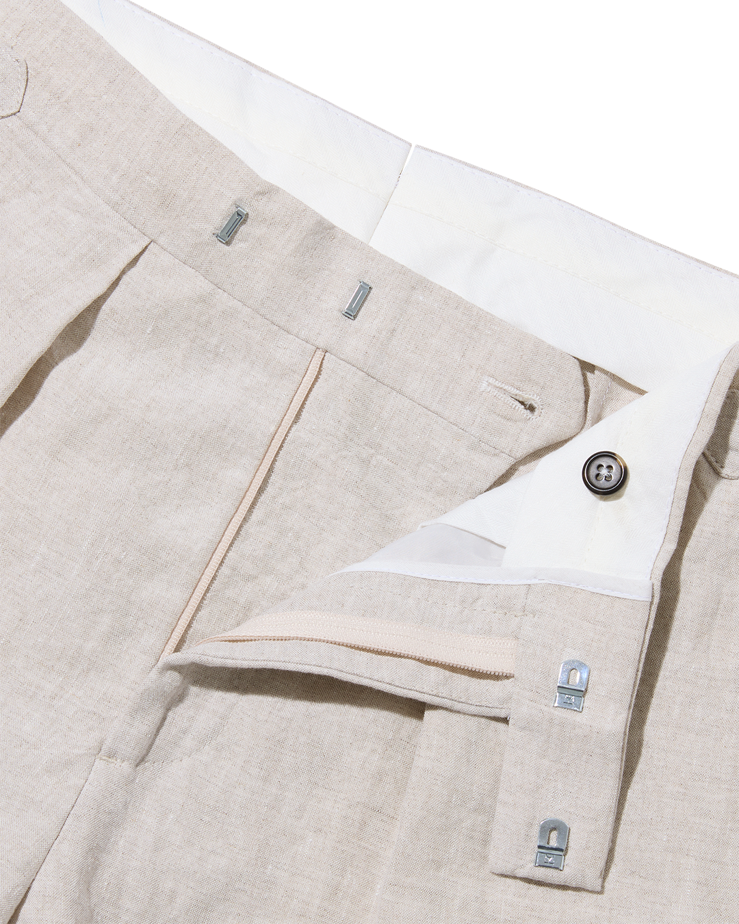 Laundered Linen Suit Trouser Oatmeal