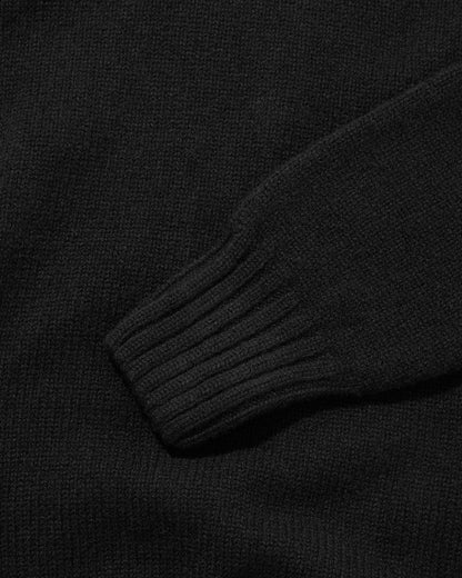 Super Geelong Mock Neck Melange Black