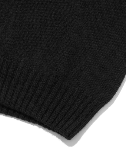 Super Geelong Mock Neck Melange Black