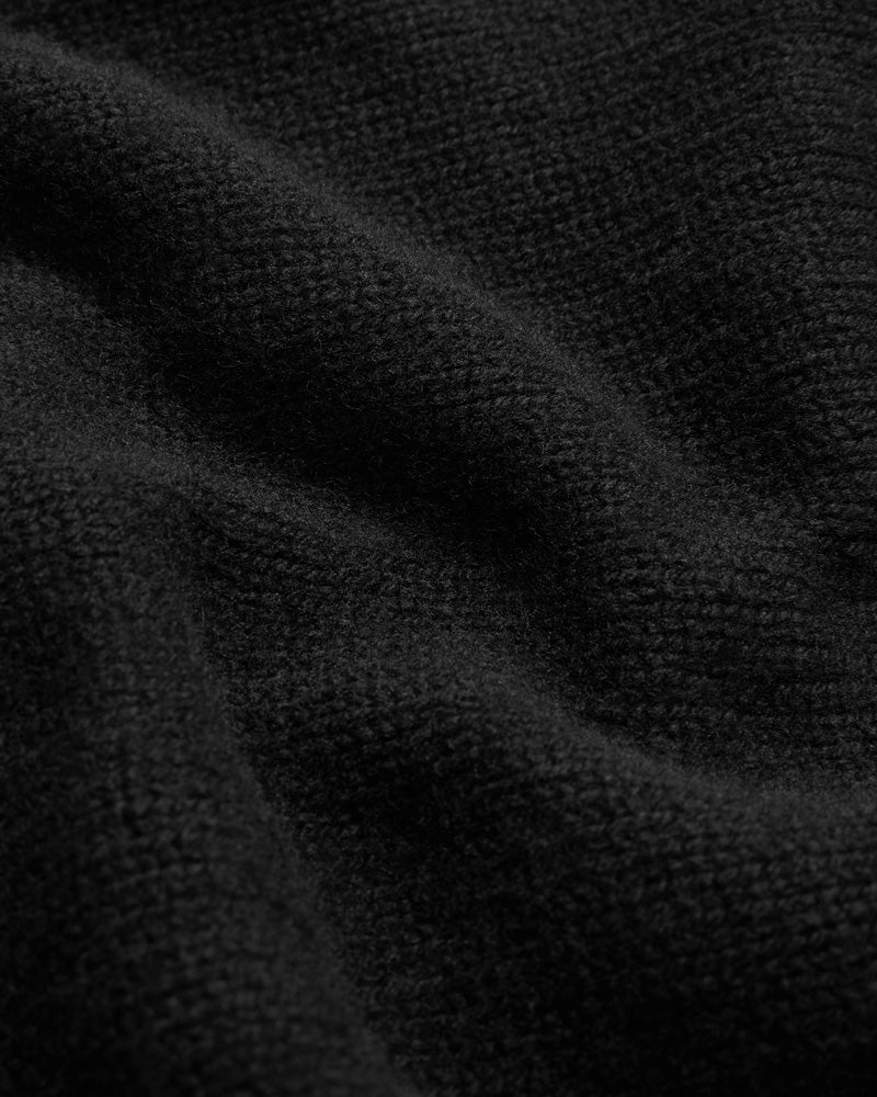 Super Geelong Mock Neck Melange Black